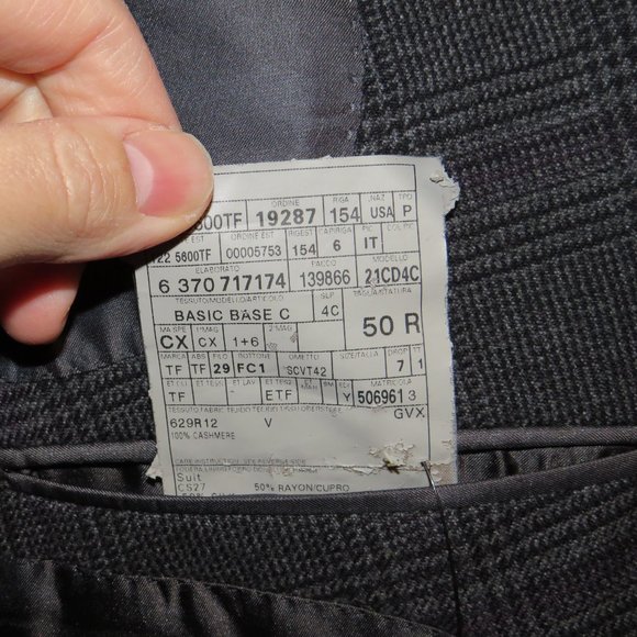 Tom Ford Base C Buckingham 100% Cashmere Gray Plaid 6x2 Double Breasted Suit 40R - Picture 14 of 16